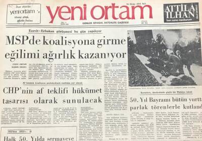 Yeni Ortam Gazetesi 30 Ekim 1973 -Filistin Devleti Kurulacak GZ39406 - 1
