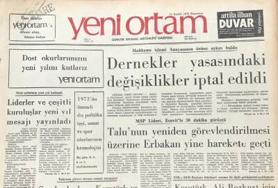 Yeni Ortam Gazetesi 31 Aralık 1973-Cumhurbaşkanı Korutürk Ve Talunun Mektubu Yayınlandı GZ39386 - 1