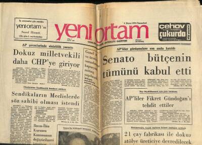 Yeni Ortam Gazetesi 4 Mayıs 1974 - APliler Fikret Gündoğanı Tehdit Ediyor - Portekizde Siyasal Gruplar İktidar Kavgasında GZ119288 - 1