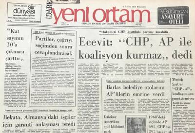 Yeni Ortam Gazetesi 6 Aralık 1973- Türkiyede Yılda 219 Bin Ton Et Tüketildiği Açıklandı GZ39330 - 1