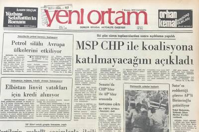 Yeni Ortam Gazetesi 7 Kasım 1973 -Elbistan Linyit Yatakları İçin Kredi Alınıyor GZ39407 - 1