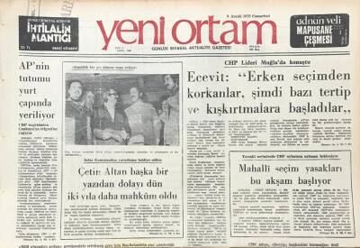 Yeni Ortam Gazetesi 8 Aralık 1973-Dalokay ,Ekrem Barlas Hakkındaki Tüm Belgeleri Halka Dağıttı GZ39307 - 1