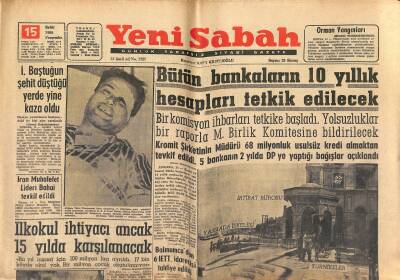Yeni Sabah 15 Eylül 1960 - İlkokul İhtiyacı Ancak 15 Yılda Karşılanacak. - Kangoda Ordu İdareyi Ele Aldı. - 1