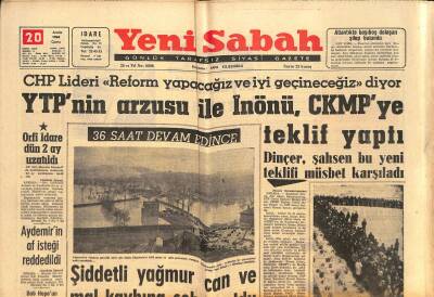 Yeni Sabah - 20 Aralık 1963 - Toto Talihlisi Dün Yargılandı - Galatasaray Kongre Havasına Girdi GZ124018 - 1