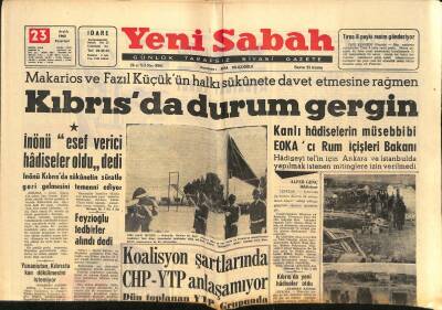 Yeni Sabah - 23 Aralık 1963 - Feyzioğlu Tedbirler Alındı Dedi - Bob Hope İlk Gösterisini Ankarada Yaptı GZ124021 - 1