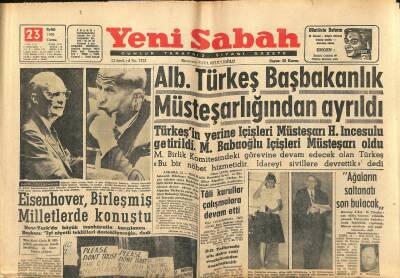 Yeni Sabah 23 Eylül 1960 - A ve B Milli Takımına 34 Futbolcu Çağrıldı. - Kurucu Meclis Fikri Gittikçe Kuvvetleniyor. GZ123721 - 1
