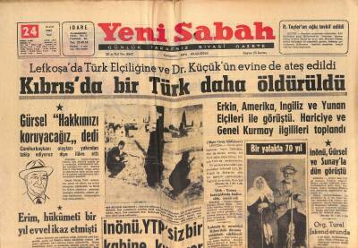 Yeni Sabah - 24 Aralık 1963 - İçinde 1,081 Kişi Bulunan Bir Transatlantik Yandı - Totoda 13 Bilen Yok GZ124022 - 1