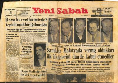 Yeni Sabah 5 Ağustos 1953 - Hava Kuvvetlerimizde 3 Tepkili Uçak Birliği Kuruldu. - Hindistanda Sel Felaketi GZ123696 - 1