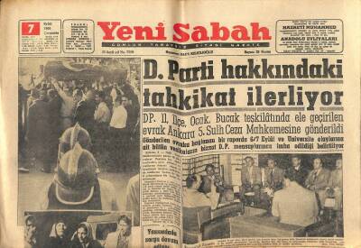 Yeni Sabah 7 Eylül 1960 - D. Parti Hakkındaki Tahkikat İlerliyor. Kongoda Büyük Kargaşalıklar. GZ123712 - 1