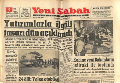Yeni Sabah 9 Eylül 1960 - Yatırımlarla İlgili Tasarı Dün Açıklandı. - İsrailli Güzel Yolan Salamon Güzellik Yarışmasında Birinci Oldu. GZ123713 - 1