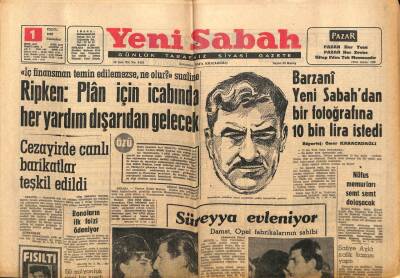 Yeni Sabah Gazetesi 1 Eylül 1962 - Hırka-i Saadet Açıldı GZ82302 - 1