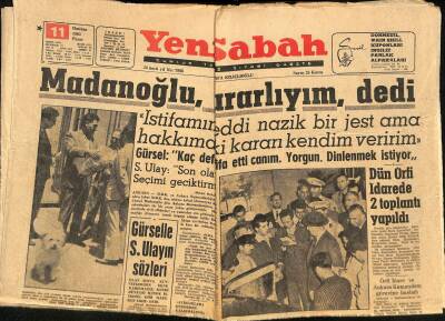 Yeni Sabah Gazetesi 11 Haziran 1961 - Menderes , Kızılay Olaylarını Anlattı - İnsanoğlu Uçmağa Başladı GZ124099 - 1
