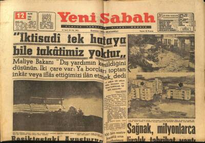 Yeni Sabah Gazetesi 12 Eylül 1961 - Merterin Serveti 30 Milyon Lira İmiş - Beşiktaştaki Avusturya Tütün Deposu Dün Gece Yandı GZ124078 - 1