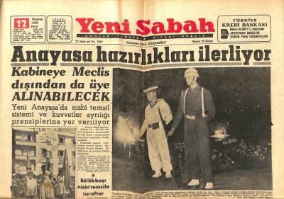 Yeni Sabah Gazetesi 12 Haziran 1960 - Sadık Gizin Foyası Dün Meydana Çıktı - Anayasa Hazırlıkları İlerliyor GZ123740 - 1