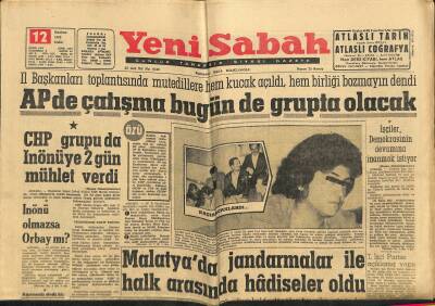 Yeni Sabah Gazetesi 12 Haziran 1962 - Feyzioğlu , Buğdaya Gelen Zammın Savunmasını Yaptı - APde Çatışma Bugün de Grupta Olacak GZ123844 - 1