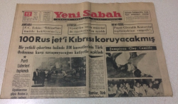 Yeni Sabah Gazetesi 12 Haziran 1964 - 100 Rus Jeti Kıbrısı Koruyacakmış - GZ15497 - 2