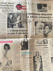 Yeni Sabah Gazetesi 13 Ekim 1963 - Türkan Şoray: İki Ay Sonra R. Adlı'yla Evleneceğiz - Galatasaray İkinci Turda GZ148648 - 2