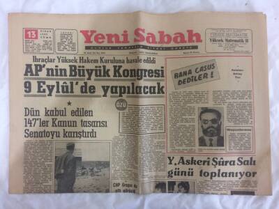 Yeni Sabah Gazetesi 13 Nisan 1962 - 200 Iraklı Hudutta İltica İçin Çırpınıyor GZ73150 - 1