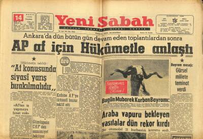 Yeni Sabah Gazetesi 14 Mayıs 1962 - Prenses Sofia İle Prens Carlos Bugün Evleniyor - Nasır , Saraçı Kabul Etti GZ123835 - 1