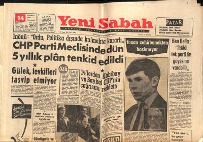 Yeni Sabah Gazetesi 14 Temmuz 1962 - Barzaniler Bir Türk Köyüne Baskın Yaptı - Aydemirin Oğlu İfade Verdi GZ124909 - 1