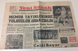 Yeni Sabah Gazetesi 15 Kasım 1962 - Celal Bayar Beraet Etti - GZ15487 - 2