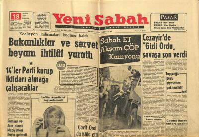 Yeni Sabah Gazetesi 18 Haziran 1962 - Dünya Kupası Sona Erdi Ve Brezilya Şampiyon - Cavit Oral da İstifa Etti GZ123852 - 1