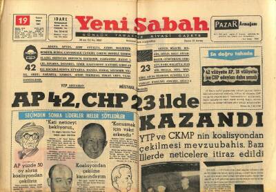 Yeni Sabah Gazetesi 19 Kasım 1963 - Arif Irakın Tek Hakimi - Sunay Ve Kumandanlar Adanada GZ123831 - 1