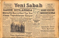 Yeni Sabah Gazetesi 2 Aralık 1944 - İstanbula Deniz Yolu Açılıyor GZ71099 - 2