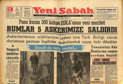 Yeni Sabah Gazetesi - 2 Mart 1964 - Yorgacis Tehditler Savurdu - İzmirli Gangsterler Dün De Bir Kasa Soydu GZ124146 - 1