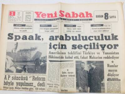 Yeni Sabah Gazetesi 2 Şubat 1964 - Rumlar Mayın Döşüyor GZ53379 - 1