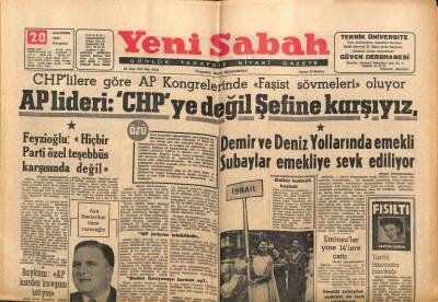Yeni Sabah Gazetesi 20 Ağustos 1962 - Konya Treni Taşlandı İki Ağır Yaralı Var GZ82300 - 1