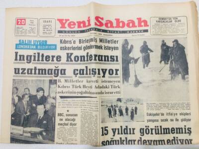 Yeni Sabah Gazetesi 20 Ocak 1964 - İngiltere Konferansı Uzatmaya Çalışıyor GZ53351 - 1