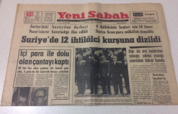 Yeni Sabah Gazetesi 20 Temmuz 1963 - Suriyede 12 İhtilalci Kurşuna Dizildi - GZ15500 - 1