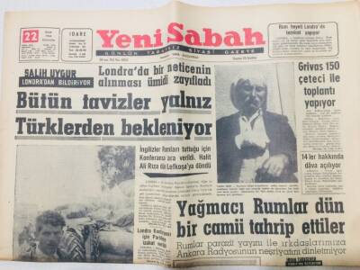 Yeni Sabah Gazetesi 22 Ocak 1964 - Rumlar Camiyi Tahrip Etti GZ53349 - 1