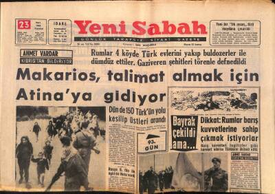 Yeni Sabah Gazetesi 23 Mart 1964 - İstanbulun Çöp Derdi Bir Türlü Hallolmuyor - Makarios , Talimat Almak İçin Atinaya Gidiyor GZ124185 - 1
