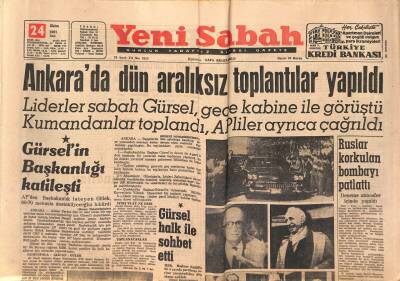 Yeni Sabah Gazetesi 24 Ekim 1961 - Ankarada Dün Aralıksız Toplantılar Yapıldı - Gürselin Başkanlığı Katileşti GZ124166 - 1
