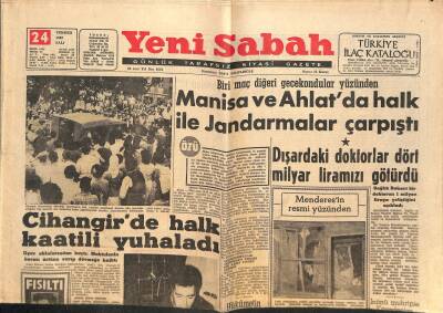 Yeni Sabah Gazetesi 24 Temmuz 1962 - Peruda Kadınlar da Cuntaya Baş Kaldırdı - Talât Aydemir Bugün İstanbulda GZ124894 - 1