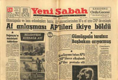 Yeni Sabah Gazetesi 26 Mayıs 1962 - Mersin Cezaevinde Mahkumlar Döğüştü - Doğançayın Masuniyeti Kaldırılıyor GZ123848 - 1