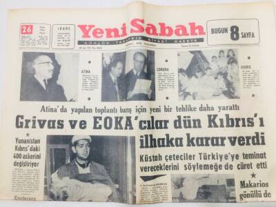 Yeni Sabah Gazetesi 26 Ocak 1964 - İsmet İnönü Amerikayı İkaz Etti GZ53345 - 1