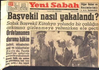 Yeni Sabah Gazetesi 28 Mayıs 1960 - Meclis Feshedildi , Yeni Anayasayı Profesörler Hazırlıyor - Başvekil Nasıl Ayaklandı ? GZ125277 - 1