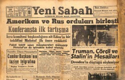 Yeni Sabah Gazetesi 28 Nisan 1945 - Amerikan Ve Rus Orduları Birleşti GZ71097 - 1