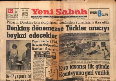 Yeni Sabah Gazetesi 29 Mart 1964 - Korkunç Deprem Alaskayı Mahvetti - Denktaş Dönemezse Türkler Aracıyı Boykot Edecekler GZ124191 - 1