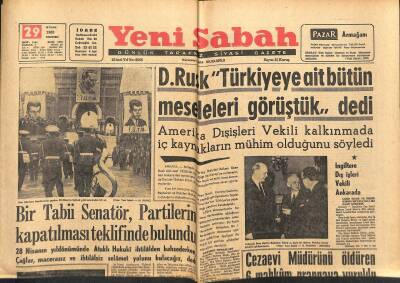 Yeni Sabah Gazetesi 29 Nisan 1963 - Fidel Castro Moskovada - İngiltere Dış İşleri Vekili Ankarada GZ123814 - 1