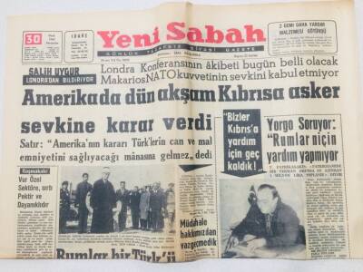 Yeni Sabah Gazetesi 30 Ocak 1964 - Amerikalılıar Kıbrısa Asker Sevkediyor GZ53341 - 1