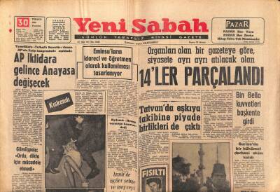 Yeni Sabah Gazetesi 30 Temmuz 1962 - Tatvanda Eşkıya Takibine Piyade Birlikleri de Çıktı - 14ler Parçalandı GZ124158 - 1
