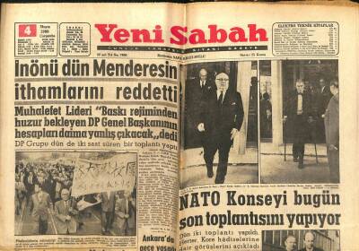 Yeni Sabah Gazetesi 4 Mayıs 1960 - Chessmanın İdamı Büyük Akisler Yaptı - İnönü Dün Menderesin İthamlarını Reddetti GZ123735 - 1