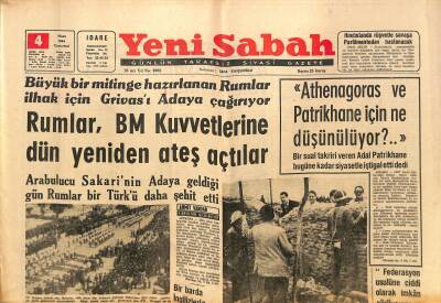 Yeni Sabah Gazetesi 4 Nisan 1964 - Brezilyada Komünist Memurlar Temizleniyor - Rumlar , BM Kuvvetlerine Dün Yeniden Ateş Açtılar GZ124193 - 1