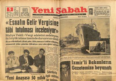 Yeni Sabah Gazetesi - 5 Eylül 1960 - Trabzon Vapurunda Bugün Keşif Yapılıyor - Turizmle İlgili Rapor Hükümete Sunuldu GZ124213 - 1