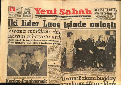 Yeni Sabah Gazetesi 5 Haziran 1961 - Ticaret Bakanı Buğday Zamlarını Dün Açıkladı - 760 Pamuk Ekicisi Mahkemeye Verildi GZ124097 - 1