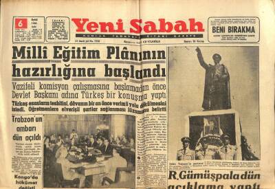 Yeni Sabah Gazetesi - 6 Eylül 1960 - Anayasa Komisyonu Mesaisini Arttırdı - 1957 Seçimlerinde D.P.nin İstanbulda Yolsuzluk Yaptığı Tespit Olundu GZ124214 - 1